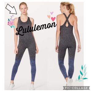 EUC Lululemon ❤️ Balance + Resist Ombré Onesie 🍋 [size 4]